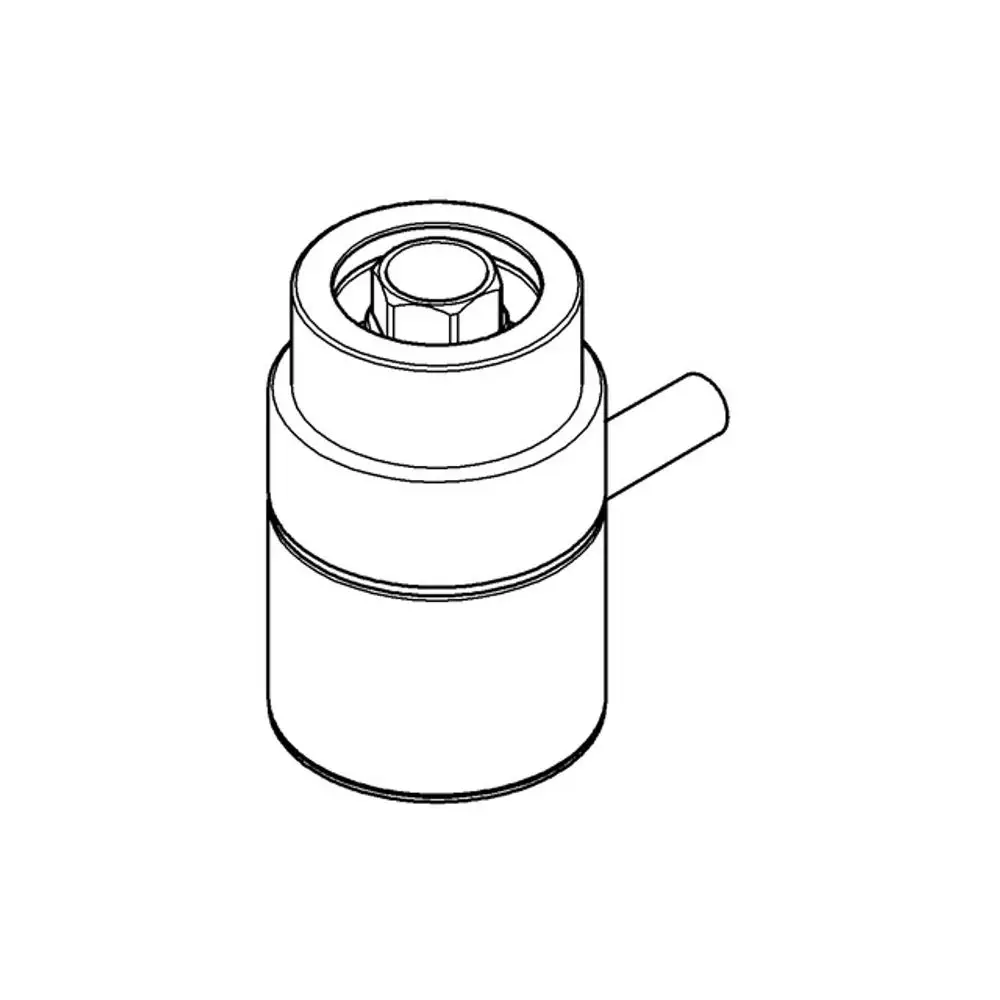GROHE Umstellung mit seitlichem Anschluss und geformtem Oberteil, geeignet für Badezimmerarmaturen. Klarer, funktionaler Entwurf ohne dekorative Elemente.