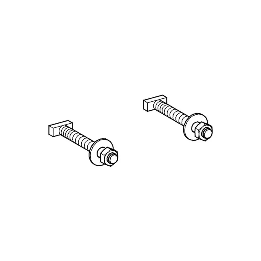 GROHE Haltebolzen mit Schraubengewinde und Unterlegscheibe, dargestellt in einer technischen Zeichnung. Zwei Bolzen sind nebeneinander abgebildet.