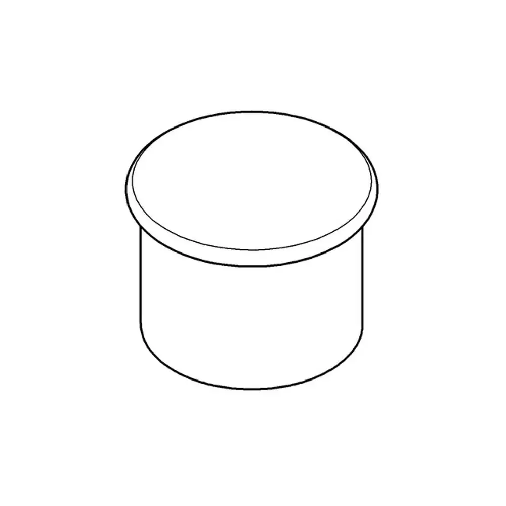 Runder Umstellknopf in chromfarbener Ausführung, geeignet für Armaturen von Grohe. Der Knopf hat eine einfache, klare Form und Oberfläche.