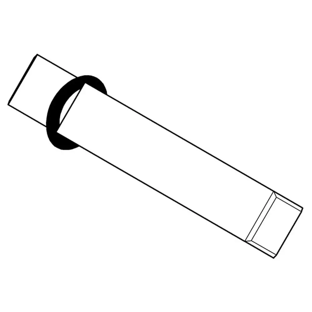 Ein langer rechteckiger Schlüssel mit einem geschlängelten Ende, möglicherweise von der Marke Grohe, dargestellt in einem einfachen, schematischen Design.