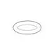 Grauer O-Ring von Grohe in ovaler Form, mit einem durchgehenden Rand und einer glatten Oberfläche, auf hellem Hintergrund abgebildet.