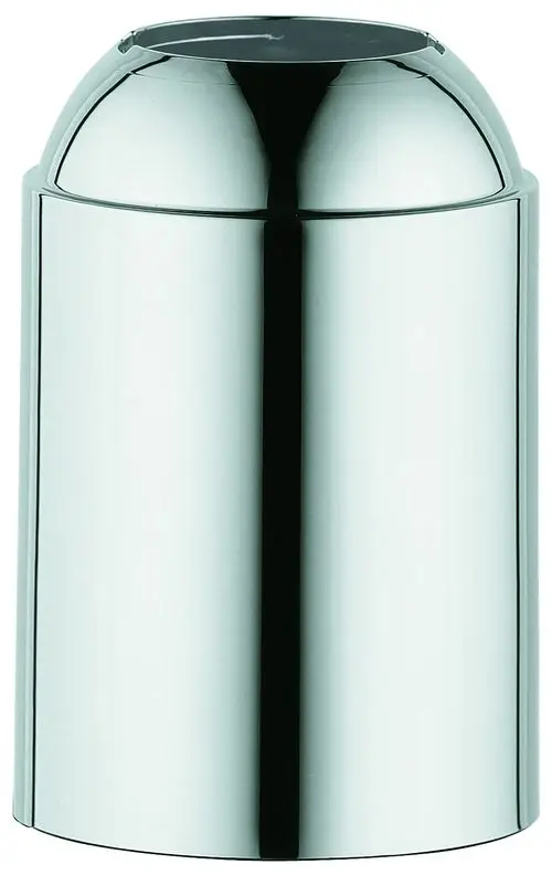 Glänzende, zylindrische Abdeckhülse aus Chrom mit abgerundetem oberen Rand, geeignet für Grohe Produkte.