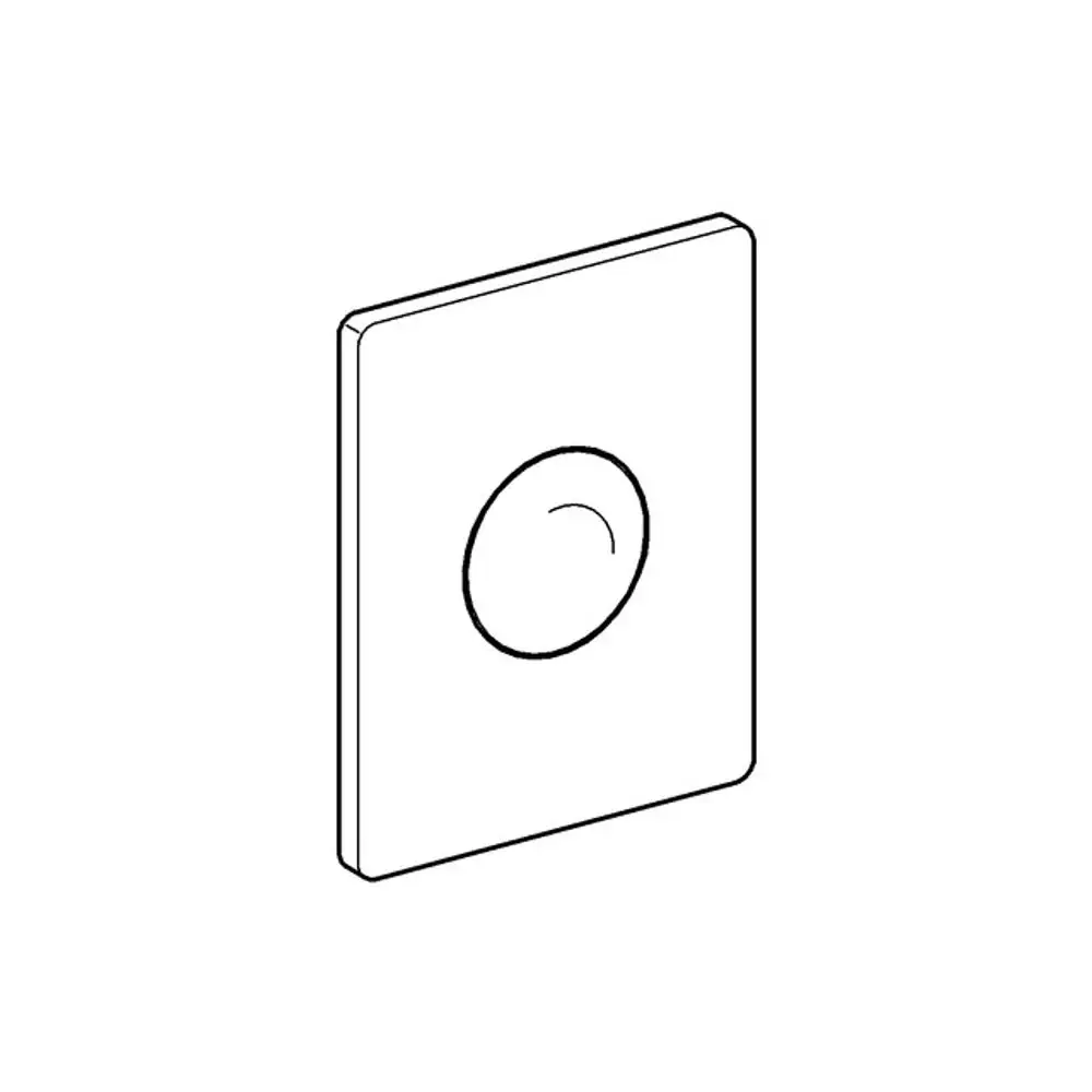 Grohe WC-Betätigung in schlichter Form, mit runder Druckknopfbetätigung, designed für die Montage an WC-Anlagen.