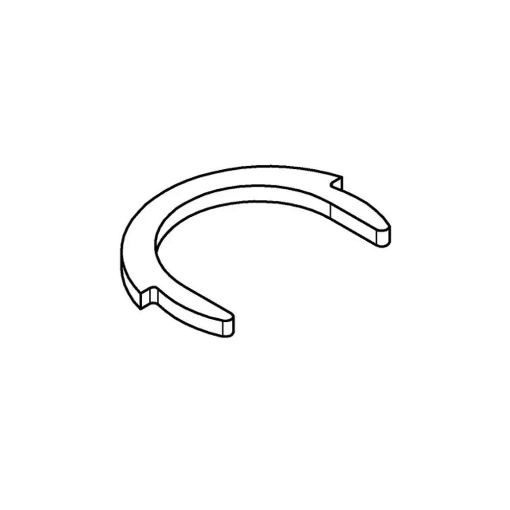 Sicherungsring von Grohe in simplifizierter Form, offen in der Mitte, mit zwei Haken an den Enden. Eignet sich zur Befestigung in verschiedenen Anwendungen.