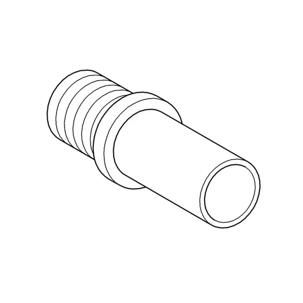 Grohe Schlauchanschlussstutzen in zylindrischer Form mit Gewinde und rundem Ende, geeignet für die Verbindung von Schläuchen.