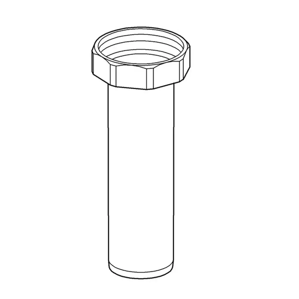 GROHE Abgangsstutzen aus Metall mit Gewinde oben und glatter Oberfläche. Geeignet für WC-Druckspüler, montierbar auf Putz.