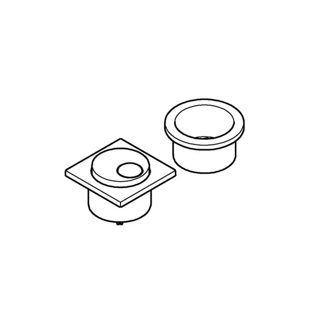 GROHE Druckknopf mit rundem und quadratischem Element, geeignet für Aufsatzspülkästen, in neutralem Design.