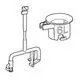GROHE Zugstange mit einem gebogenen Arm und einem runden Deckel. Der Deckel ist mit der Kennzeichnung „6L“ versehen. Teile für einen Servomotor im Spülkasten.