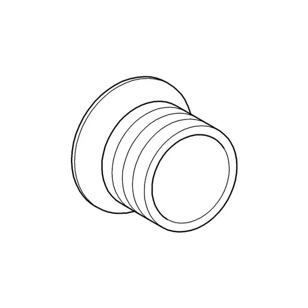 GROHE Verbinder mit gerippter Oberfläche, cylindrical shape und flacher Unterseite, geeignet für verschiedene Installationsanwendungen.