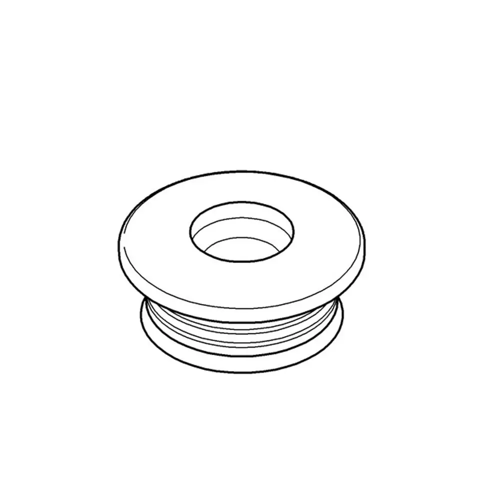GROHE Verbinder in runder Form mit zentralem Loch und gewellter Außenfläche. Das Produkt erscheint in einem klaren, minimalistischen Design ohne spezifische Maße.