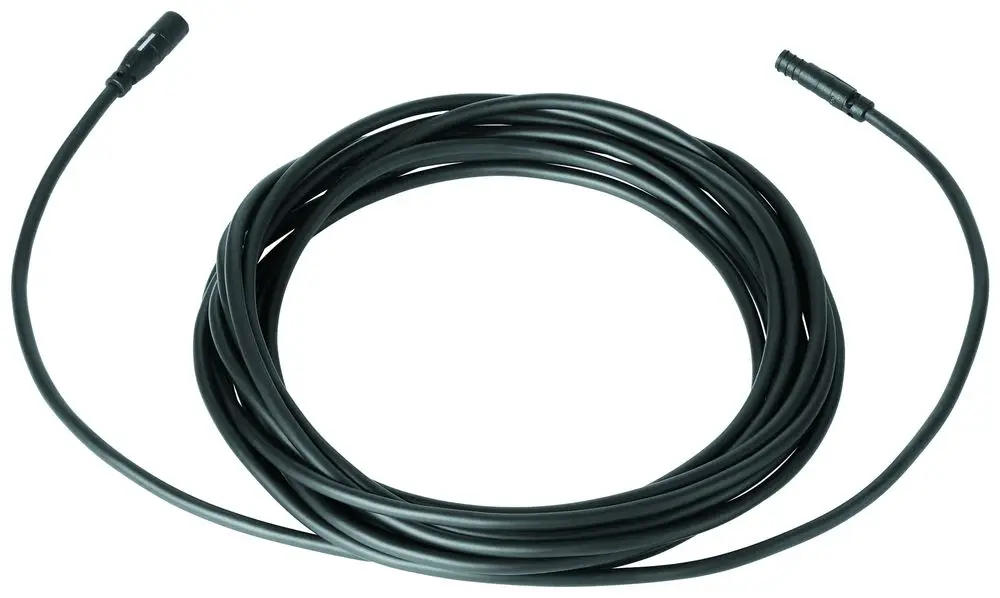 GROHE Kabel in Schwarz, gewunden, mit zwei Steckverbindern an den Enden, geeignet zur Verlängerung von Netzteil zu Steuereinheit in elektrischen Anwendungen.