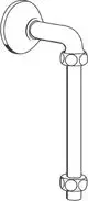 GROHE Abgangsbogen mit Quetschverschraubungen, gebogenem Rohr und Wandmontageplatte, in einem schlichten Design ohne sichtbare Maße.