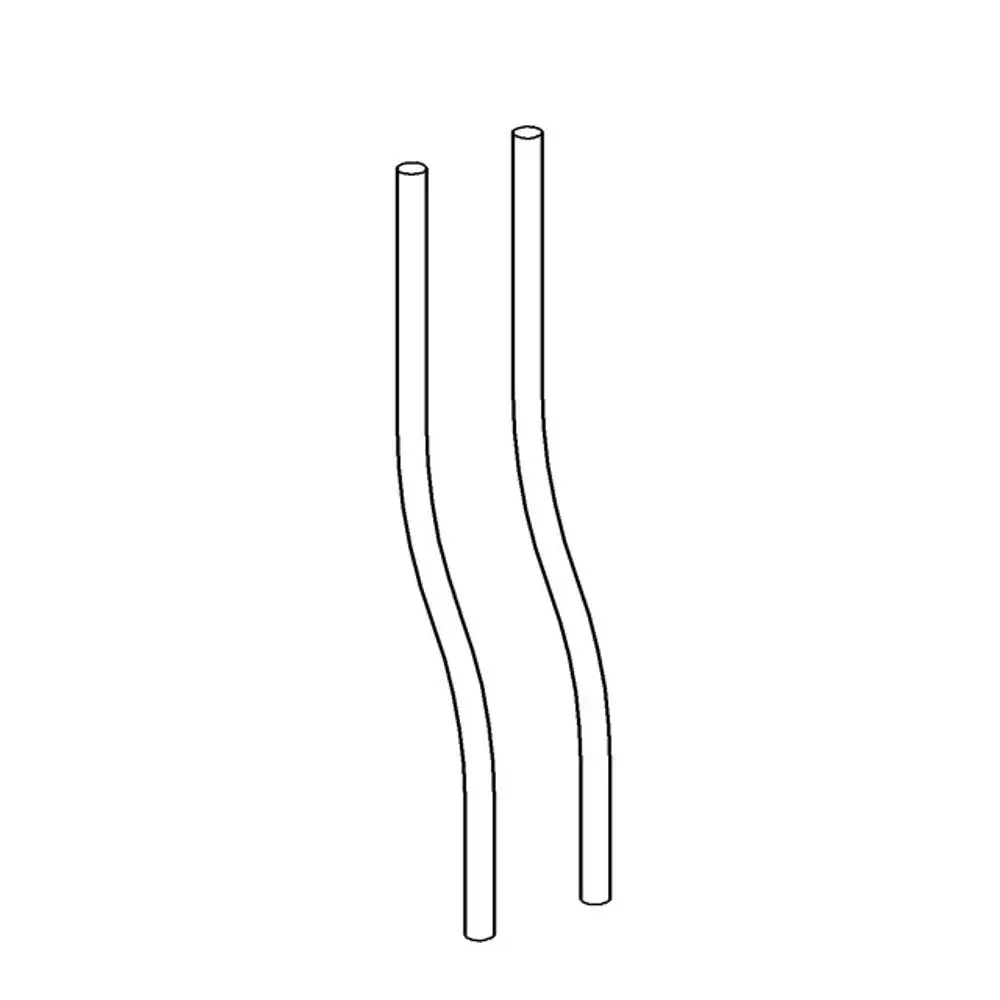 Zwei gebogene Rohre in einfacher Form, geeignet für Sanitärinstallationen, möglicherweise zur Verwendung mit GROHE-Produkten.