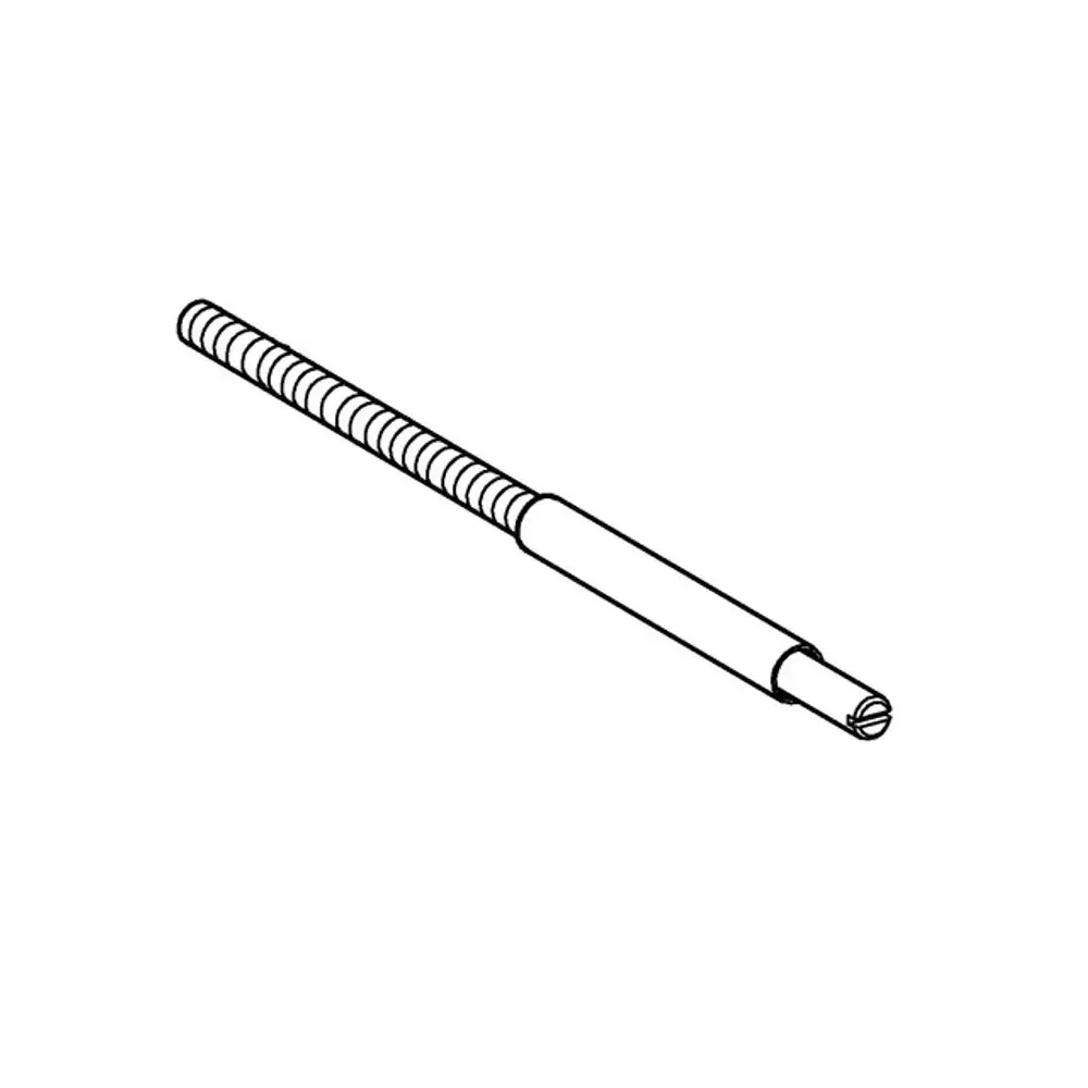 Gewindebolzen von Grohe mit durchgehendem Gewinde und einem glatten Ende. Das Produkt ist in metallischer Farbgebung gehalten.