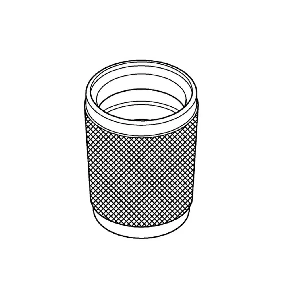 GROHE Konusmutter in Nickel gebürstet, zylindrisches Design mit rutschfester Oberfläche, geeignet für 3-/4-Loch-Waschtischkombinationen.