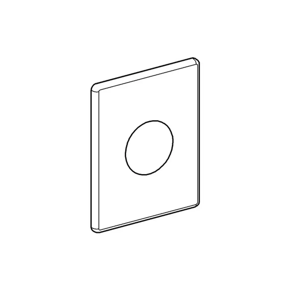 GROHE Betätigungselement in rechteckiger Form mit zentralem runden Ausschnitt, präsentiert auf einem neutralen Hintergrund.
