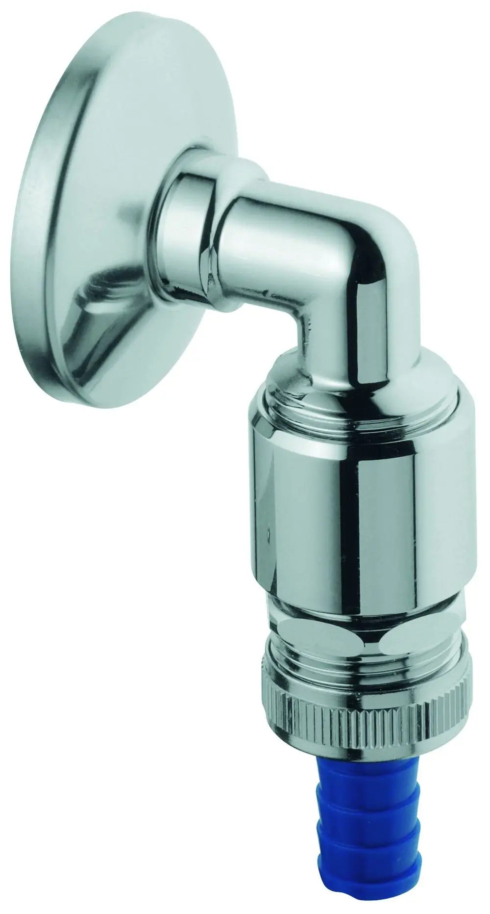 GROHE Anschlussbogen in verchromter Ausführung, mit einem gebogenen Schlauchanschluss für die Wandmontage.