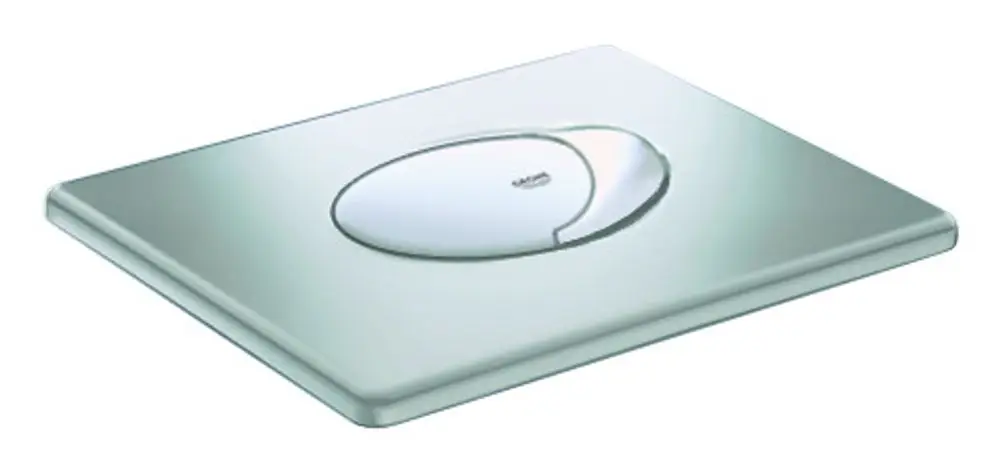 GROHE Betätigungselement für WC in matter Chromoptik. Flaches Design mit ovaler Betätigung für Start/Stopp-Funktion. Ideal für moderne Sanitäranlagen.