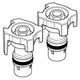 Vorabsperrung für ein hydraulisches System mit zwei Teilen, zur Nutzung mit Grohe Smart Control, zur Regulierung des Wasserflusses.