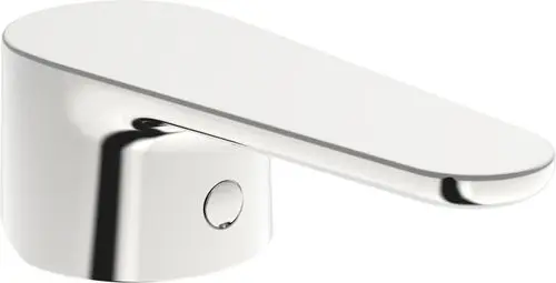 Hebel von HANSA mit glänzender Chromoberfläche. Flache, ovale Form und ein Element zur einfacher Bedienung. Geeignet für Armaturen in Badezimmern oder Küchen.