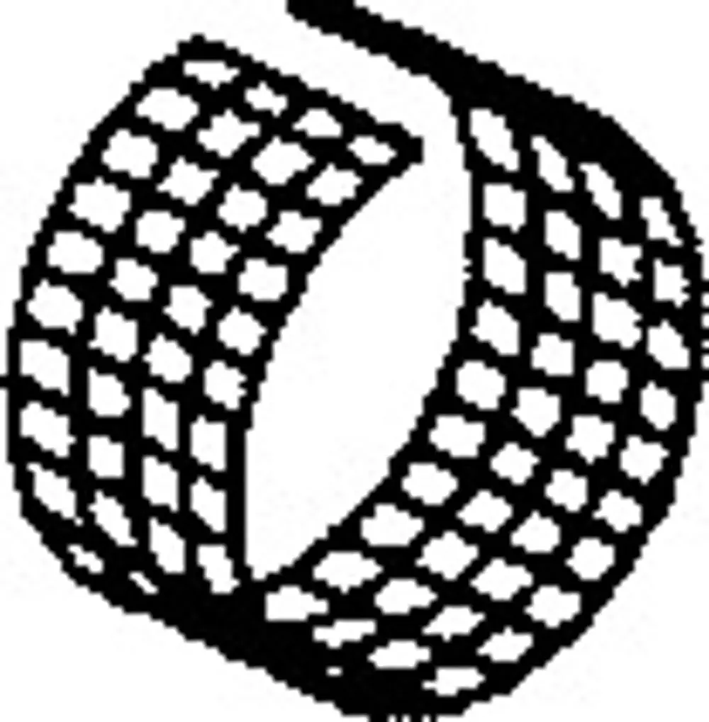 Sieb von HANSA in einem kreisförmigen Design, durchzogen von einem gitterartigen Muster, geeignet zum Filtern von Flüssigkeiten oder Feststoffen.