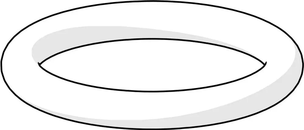 Weißer O-Ring mit runder Form, hergestellt von HANSA. Das Produkt hat eine durchgehende Öffnung und eine gleichmäßige Oberfläche.