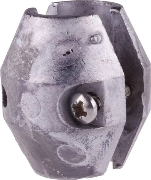 Gegengewicht von HANSA in kugelförmiger Form aus Metall, mit Schlitzen und Schrauben an der Oberfläche zur Befestigung oder Einstellung.