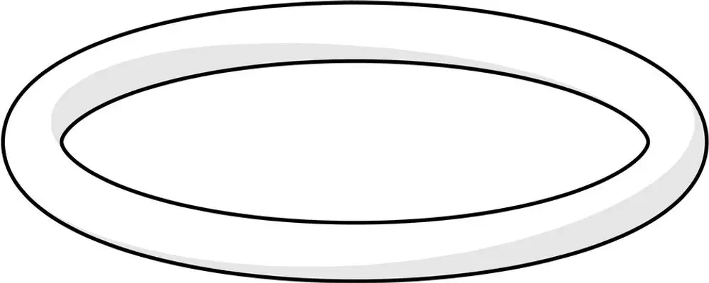 Weißer O-Ring mit ovaler Form und durchgehendem Rand, geeignet für verschiedene Anwendungen, hergestellt von HANSA.