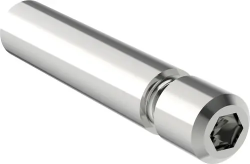 Chromfarbener Hebel von HANSA mit Sechskantaufnahme, geeignet für Sanitärinstallationen, mit glatter Oberfläche und länglichem Design.