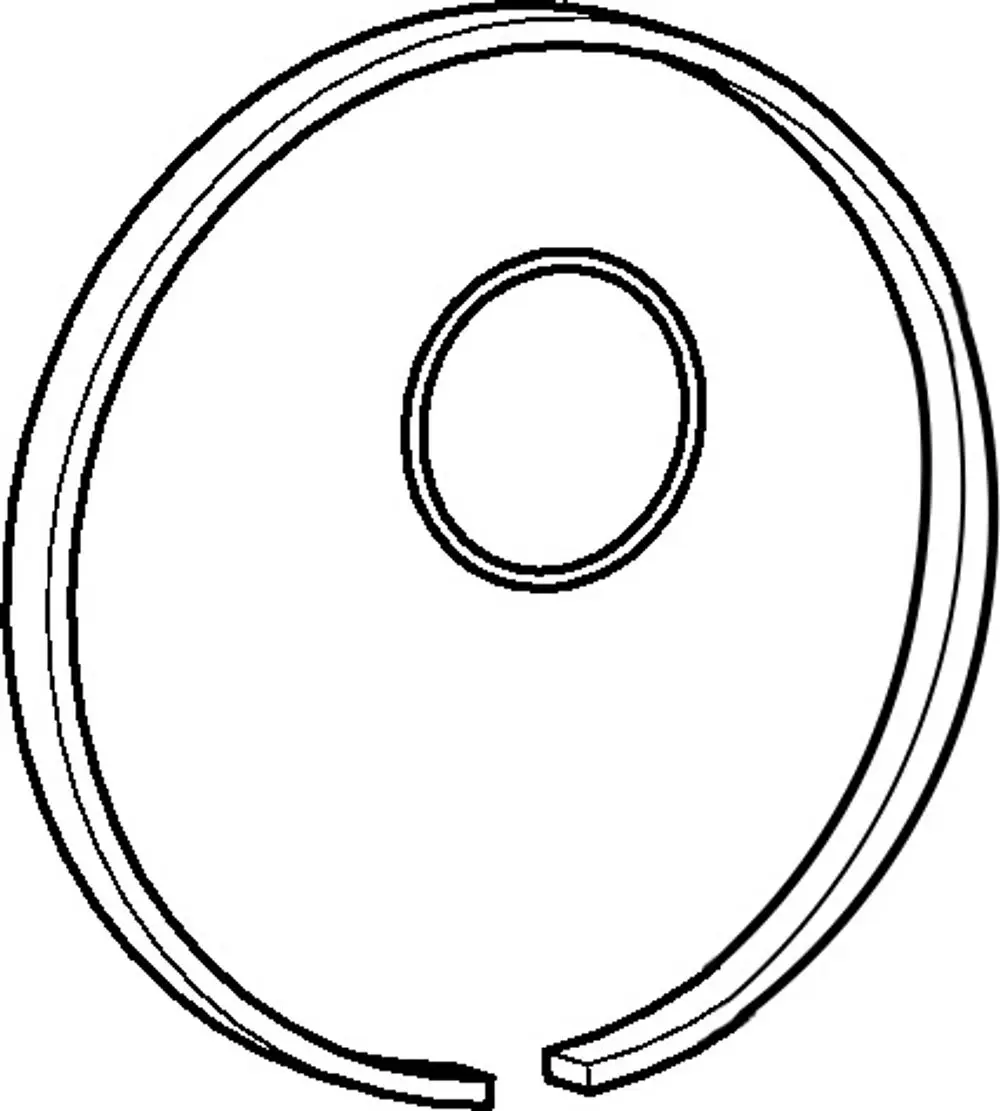 Gummidichtung von HANSA in runder Form mit innerem Ausschnitt. Geeignet zum Abdichten in Verbindung mit entsprechenden Bauteilen.