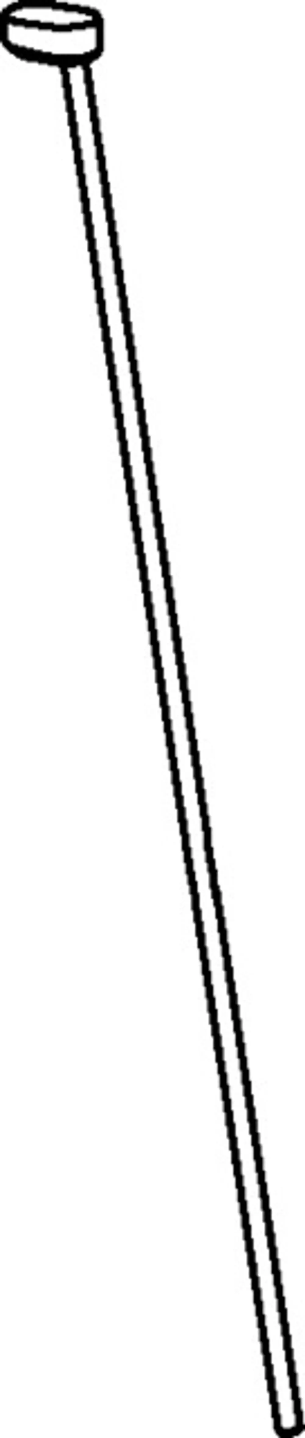 Stange mit einem runden Knopf an der Oberseite, gerade Form und glänzende Oberfläche, möglicherweise aus Metall, im typischen Design von HANSA.