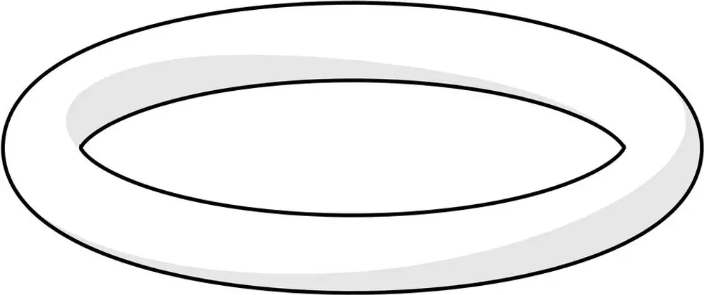 O-Ring von HANSA in runder Form, mit einem durchgehenden, glatten Rand und einer hohlen Mitte, geeignet für verschiedene Dichtungsanwendungen.