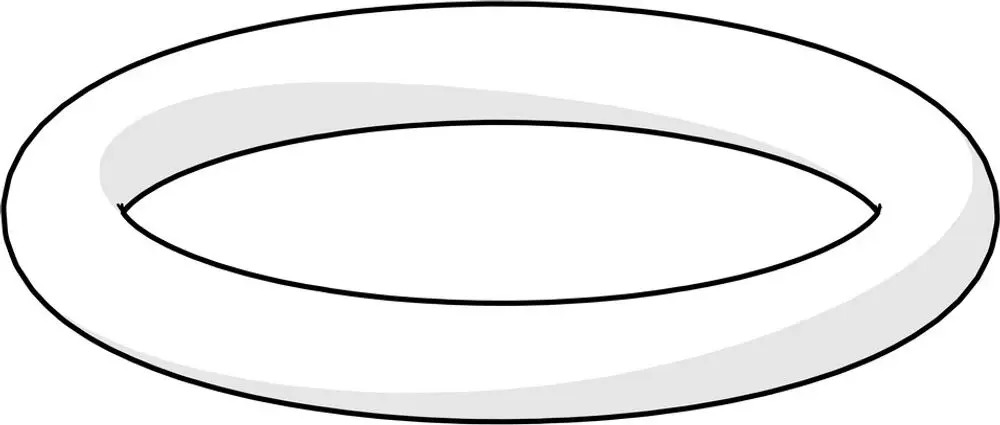 Weißer O-Ring mit runder Form, der markentypisch für HANSA ist. Das Produkt hat eine durchgehende Kontur ohne sichtbare Oberflächenstruktur.