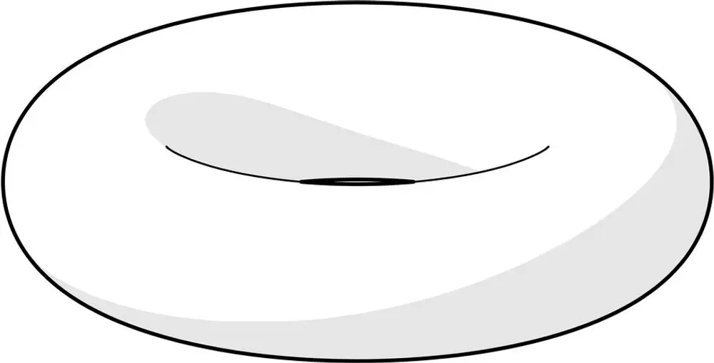 Weißer O-Ring mit durchgehender runder Form, mittig eine Öffnung. Der O-Ring ist mit einer glatten Oberfläche gestaltet, typisch für Produkte der Marke HANSA.
