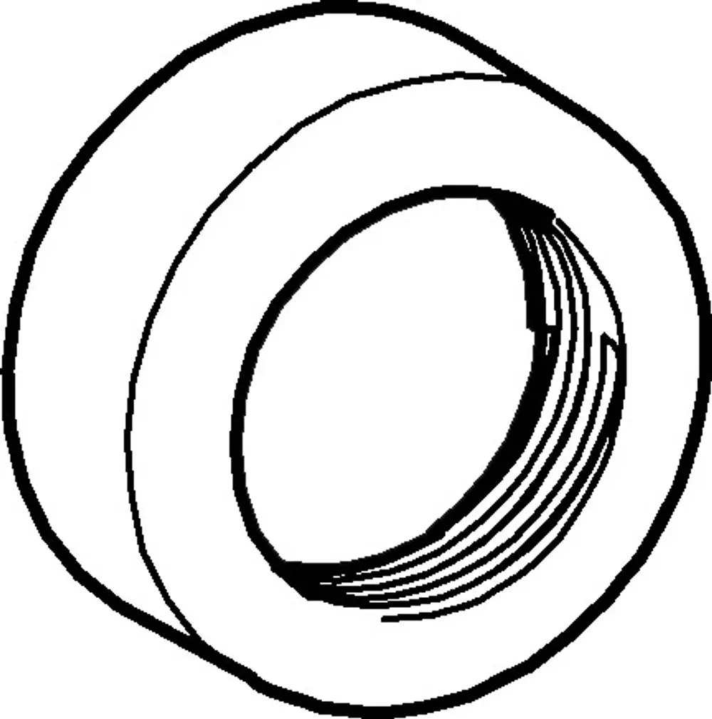Hollow cylindrical component with internal thread, resembling a connector piece, likely for plumbing purposes, as used in HANSA products.