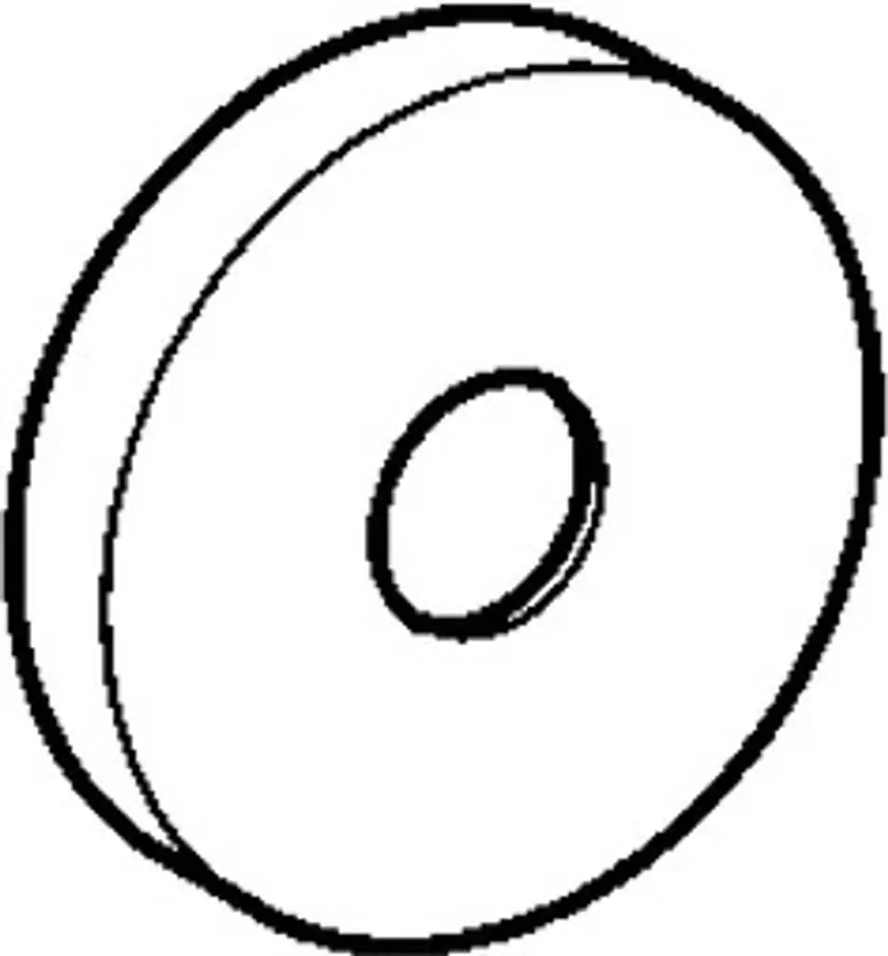 Runde Metall-Rosette mit innerem Loch, geeignet für Montagezwecke. Hergestellt von HANSA.