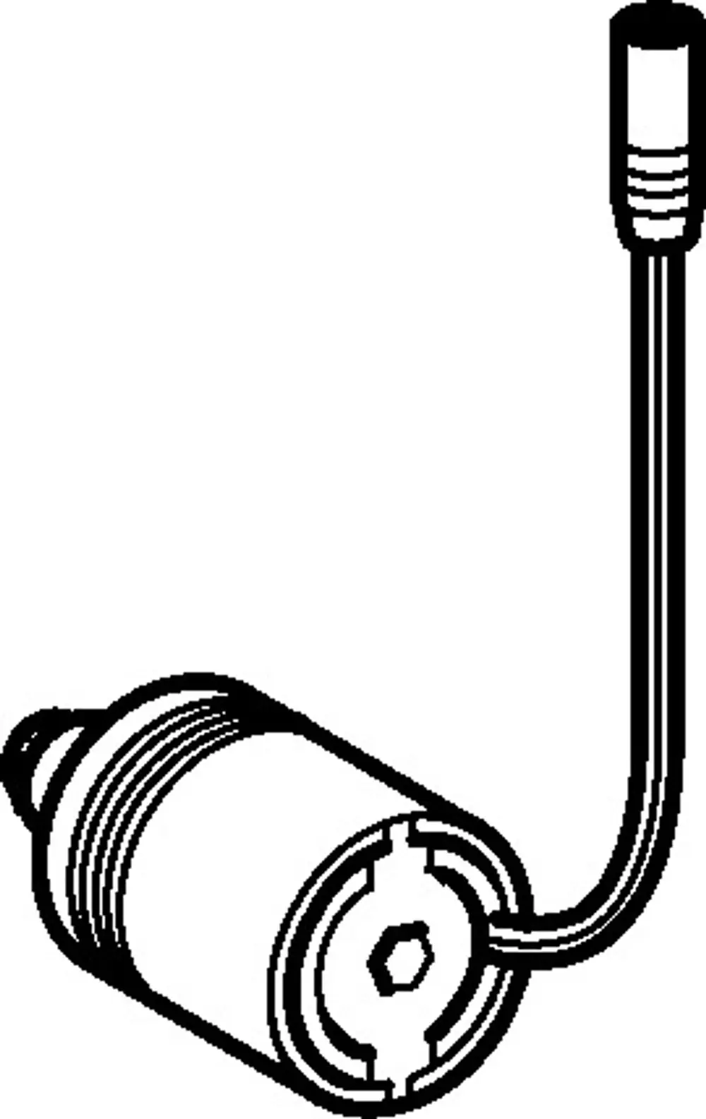 Magnetventil von HANSA mit einem gewählten Anschluss und einem flexiblen Schlauch zur Steuerung von Wasserflüssen.