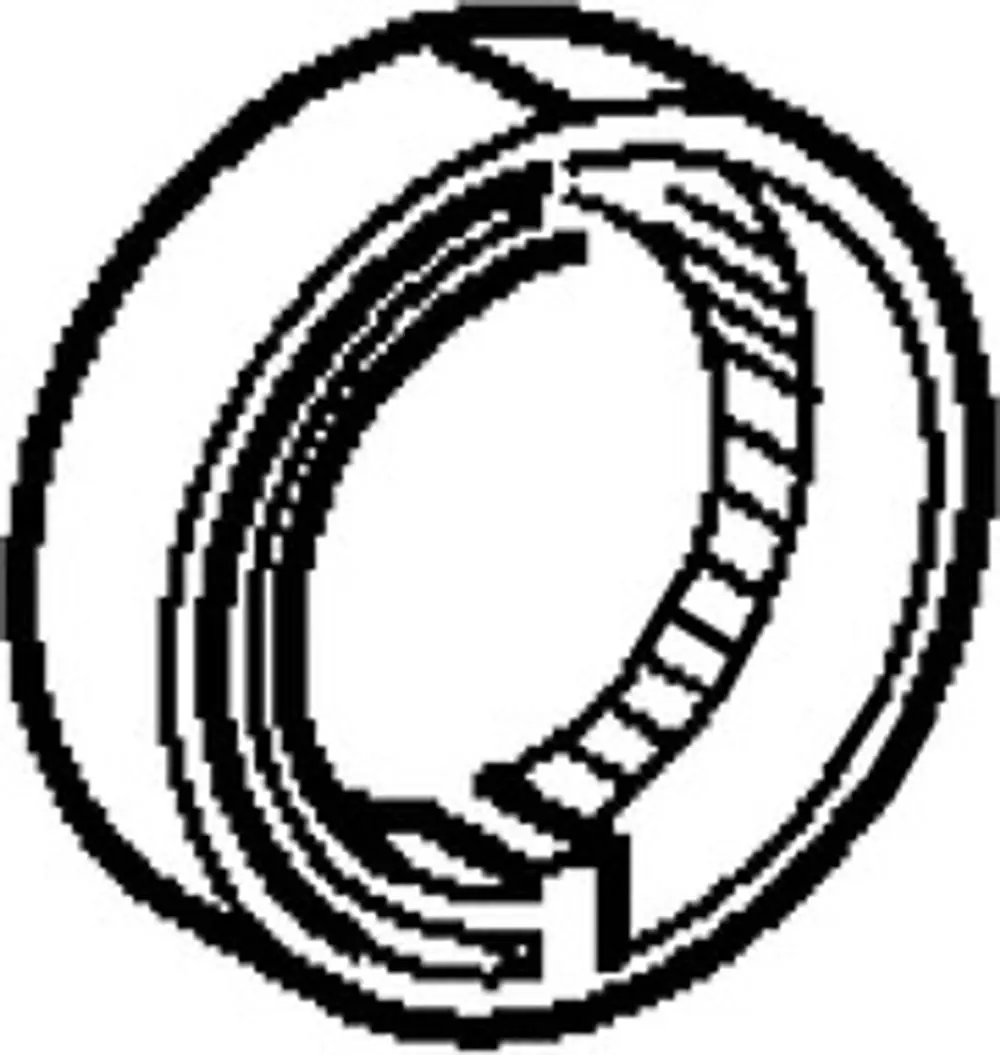 Dichtung von HANSA, dargestellt als Ring mit einem inneren und äußeren Bereich, strukturiert und mit einer runden Form.