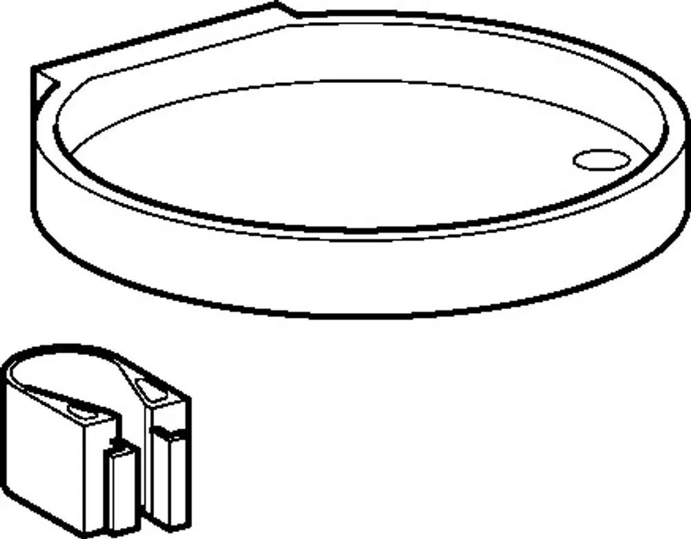Seifenschale von HANSA, rund, mit minimalistischem Design und einer kleinen Aussparung, um die Seife sicher zu platzieren.