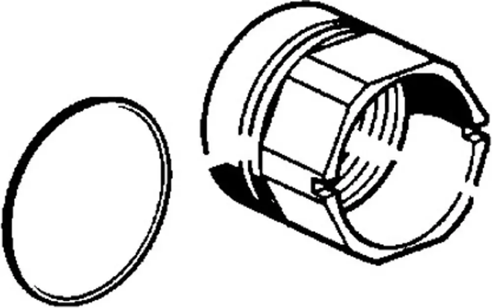 Ringschraube von HANSA, bestehend aus einem gewindetypischen Körper und einem Deckel, die zusammen eine sichere Verbindung gewährleisten.