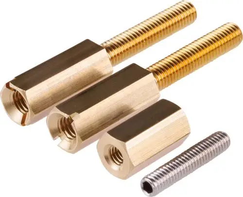 Verlängerungsschraubensatz von HANSA mit mehreren Schrauben in unterschiedlichen Längen und Materialien, alle mit Gewinden für mechanische Verbindungen.