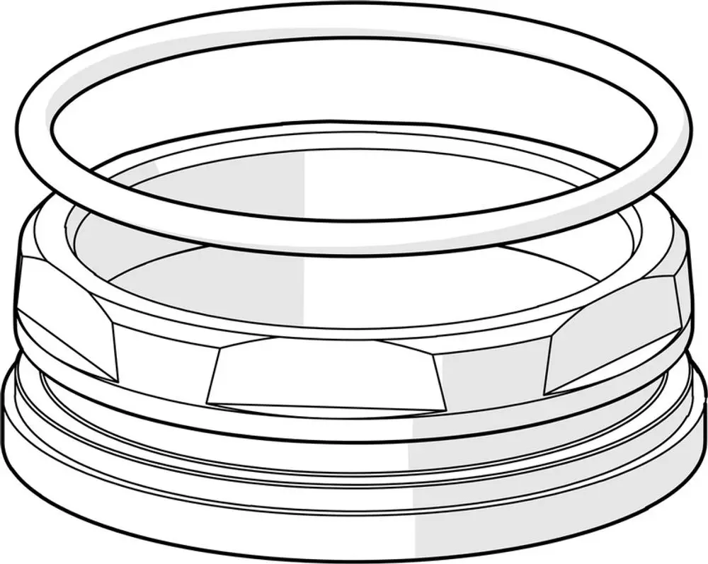 Ringschraube von HANSA mit flachem Design und gewindeartigem Profil, geeignet für verschiedene Befestigungsanwendungen.