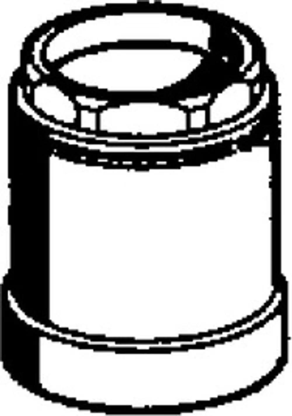 Runde, metallische Ringschraube mit Innengewinde, hergestellt von HANSA, geeignet für verschiedene Anwendungen im Maschinenbau oder Befestigungstechnik.