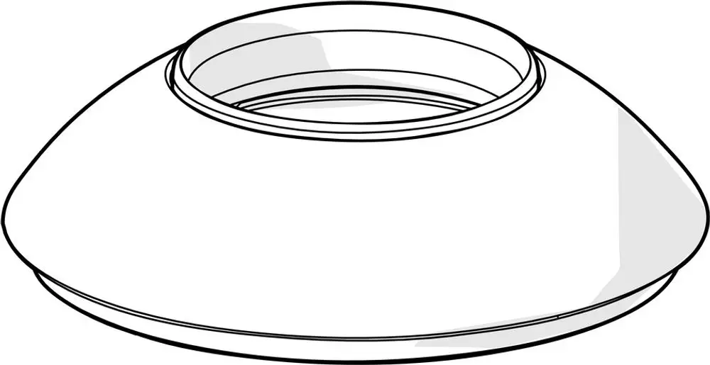 Abdeckkappe von HANSA mit runder Form und einem mittigen Öffnungsteil. Das Design ist schlicht und funktional, geeignet für verschiedene Anwendungen.