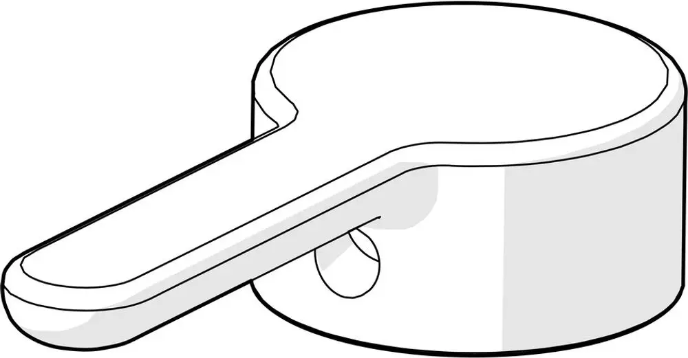 Hebel von HANSA in chromfarbener Ausführung, mit runder Kopf- und schlanker Griffgestaltung. Design für Armaturen, geeignet für moderne Badezimmer.