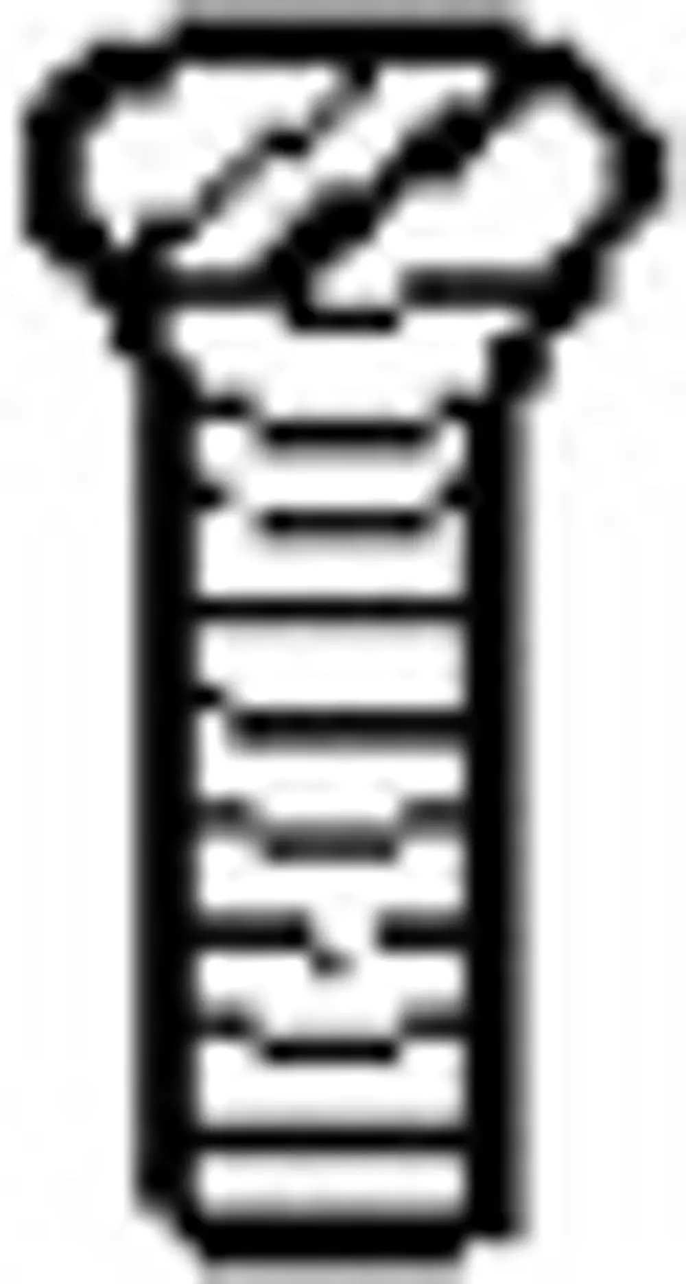 Schraube von HANSA mit gewindeloser Oberfläche und zwei horizontalen Rillen; typischer Schraubenkopf für eine einfache Anwendung.