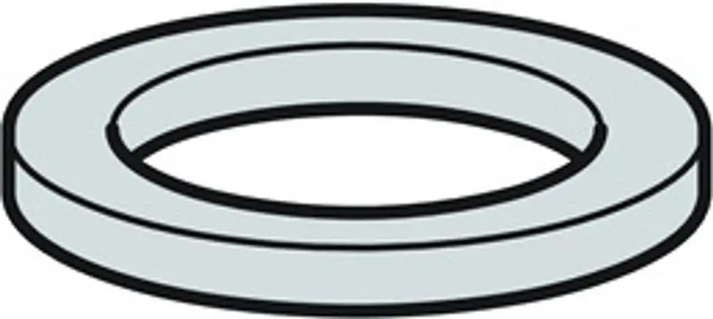 O-Ring in runder Form, dargestellt in grauer Farbe mit schwarzem Rand, geeignet für Dichtungen oder ähnliche Anwendungen, Marke HANSA.