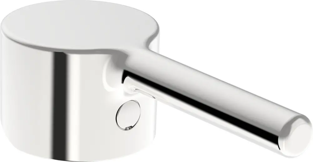 Hebel von HANSA in Chromoptik, mit runder Basis und seitlichem Hebelarm, geeignet für Sanitärarmaturen. Klarer, funktionaler Stil.
