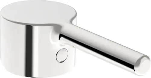 Hebel von HANSA in Chromoptik, mit runder Basis und seitlichem Hebelarm, geeignet für Sanitärarmaturen. Klarer, funktionaler Stil.
