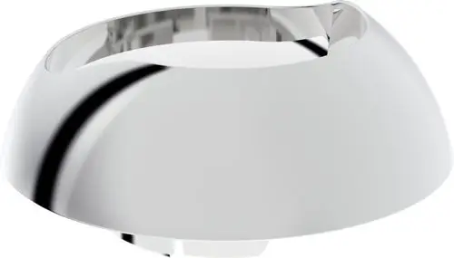 Spiegelnde Abdeckkappe in runder Form, passend für Armaturen von HANSA. Zeigt eine glatte Oberfläche ohne erkennbare Beschriftungen.